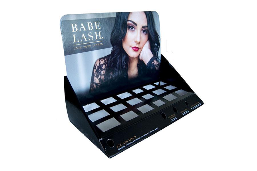 custom designed point of sale display for babe lash