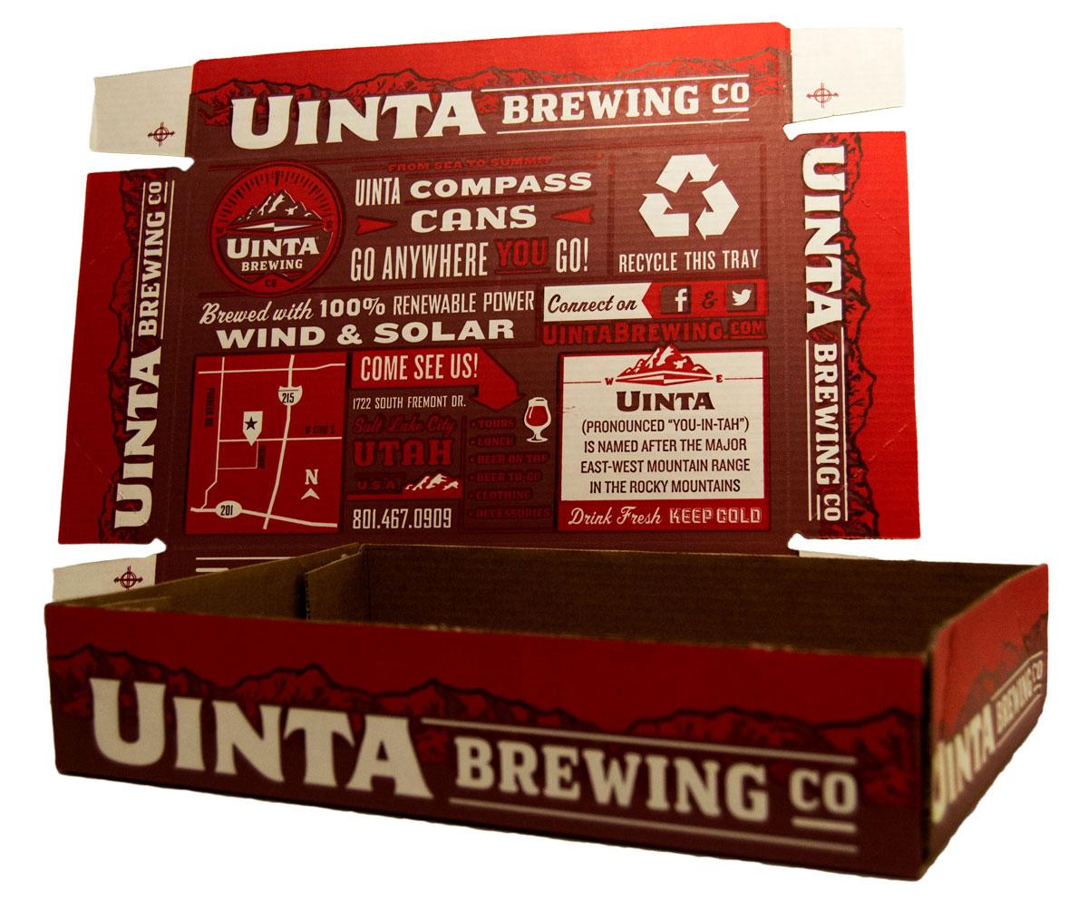 uinta brewing co promo box custom designed