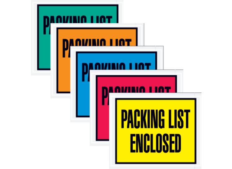 packing list enclosed stickers