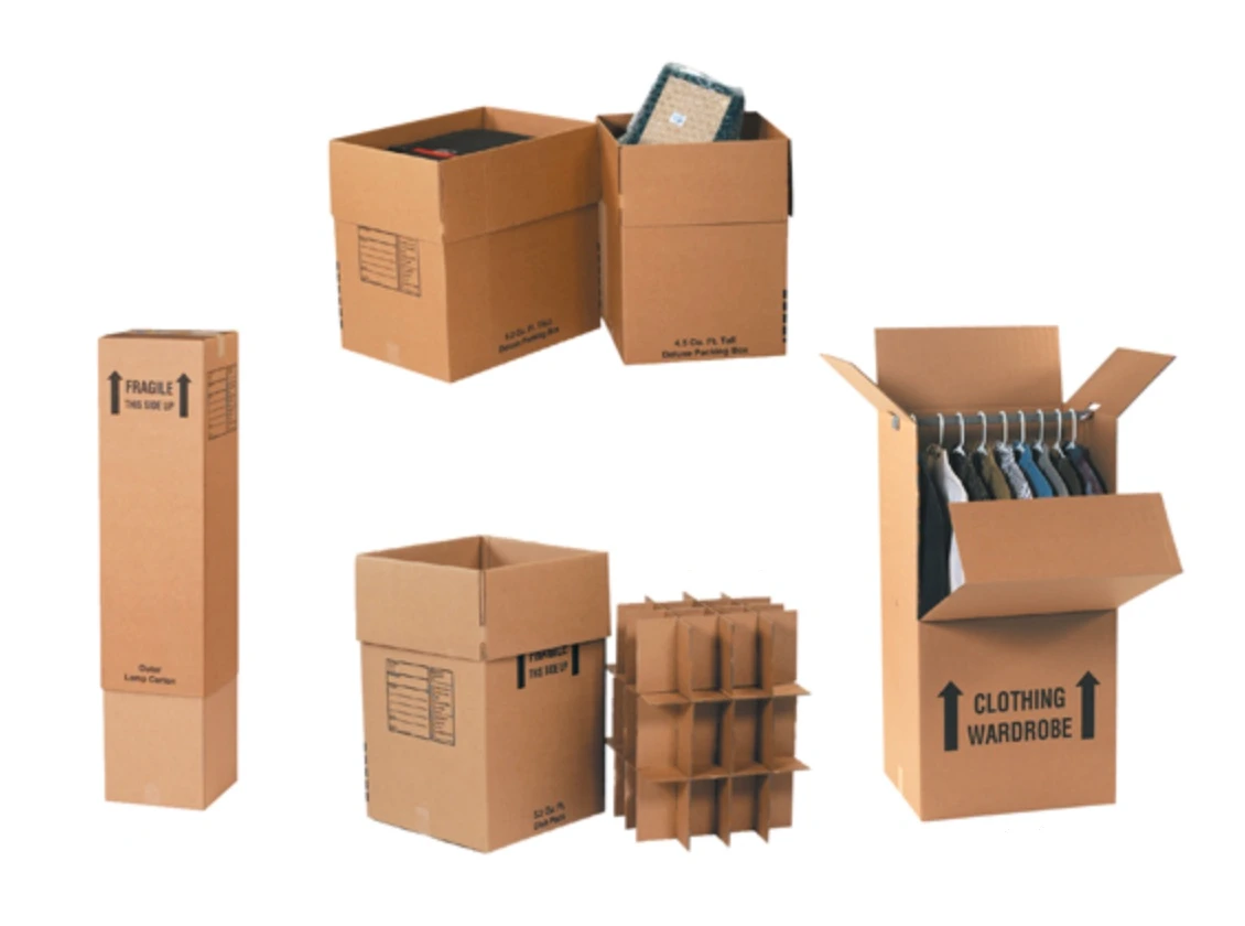 assortment of deluxe moving boxes